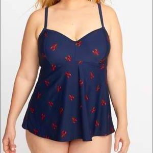 Old Navy Lobster Print Tankini Top - 3x